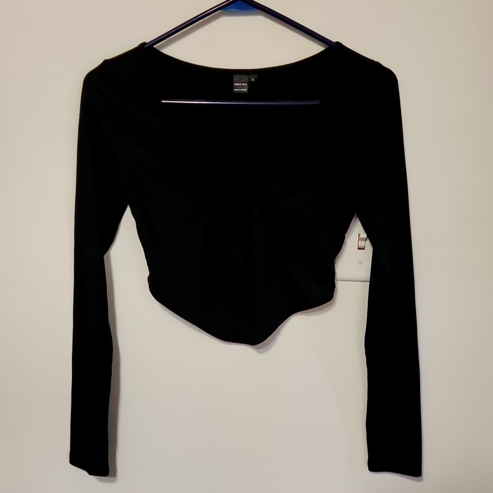 Shein long sleeved crop top